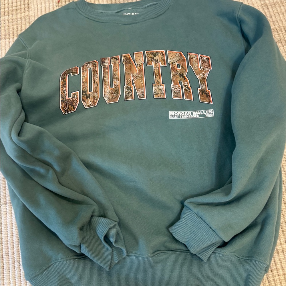 Morgan Wallen Green "COUNTRY" Crewneck Sweatshirt